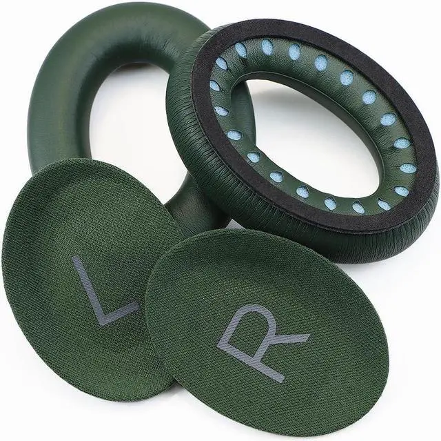 Alt view image 3 of 5 - MOLGRIA QC45 Ear Pads Cushion, Replacement Protein Leather Earpads for Bose QuietComfort 45 QC45 Quiet Comfort SE Over-Ear Headphones(Army Green)