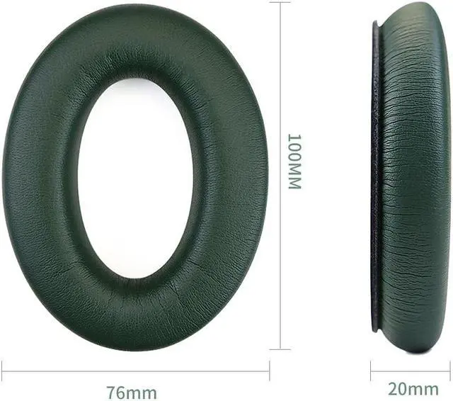 Alt view image 4 of 5 - MOLGRIA QC45 Ear Pads Cushion, Replacement Protein Leather Earpads for Bose QuietComfort 45 QC45 Quiet Comfort SE Over-Ear Headphones(Army Green)