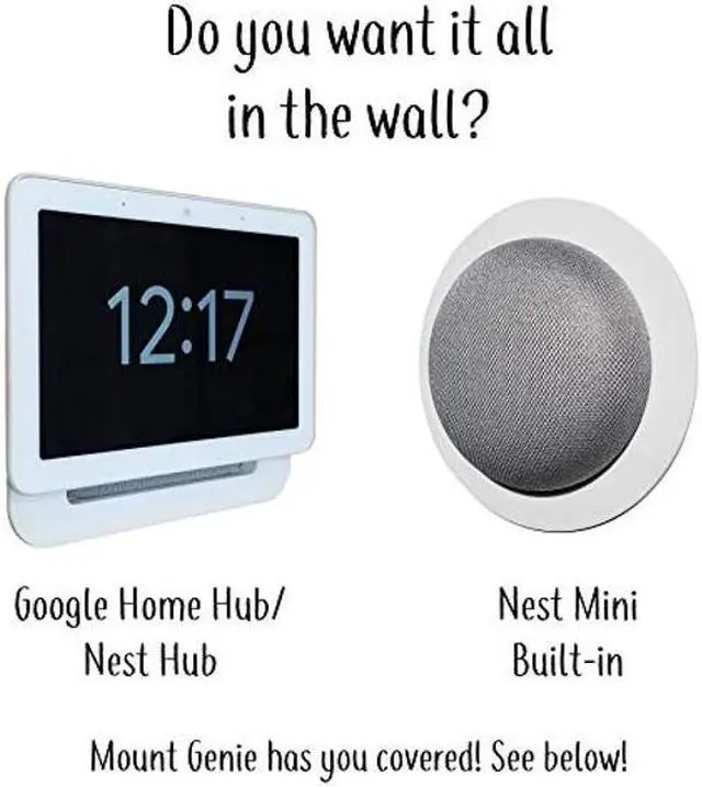 Alt view image 5 of 5 - Mount Genie Simple Built-in Wall Mount for Nest Audio (1-Pack): Award Winning Design | Improves Sound and Appearance | Designed in USA