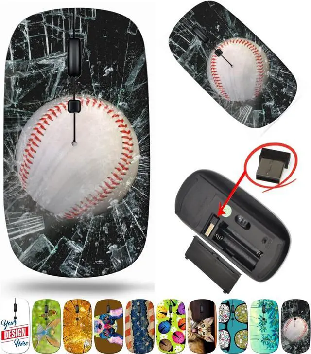 Main image of maizi Laptop Mouse for Laptop Chromebook Computer, Laptop Mice Image ID: 35101958 Fast baseball through 2.4G Portable with USB Receiver Made in The USA