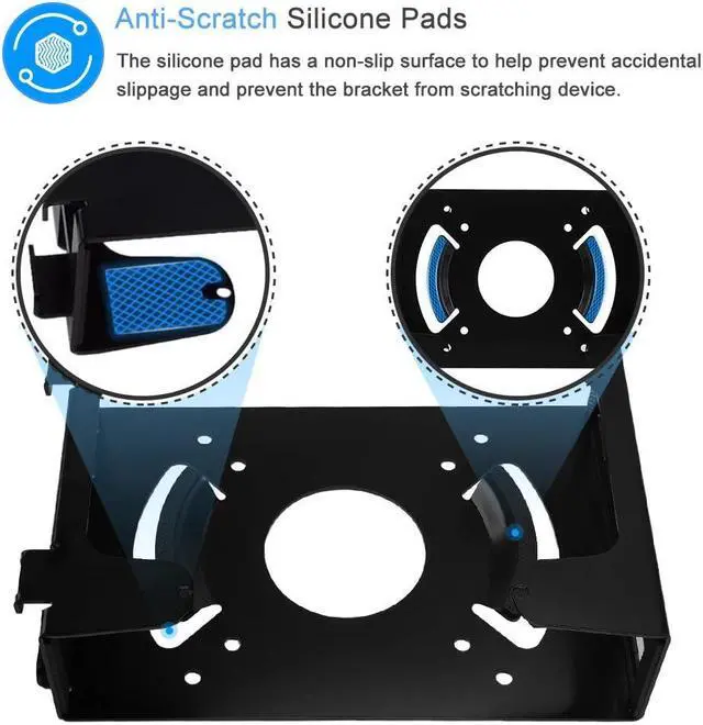 Alt view image 3 of 5 - IFCASE Metal Vesa Mount Compatible with HP 805/800/705 EliteDesk Mini, 600/405/400 ProDesk Mini, 260 Desktop Mini for VESA Adapter/Monitor Arm/Under Desk/Wall Mount (Black)