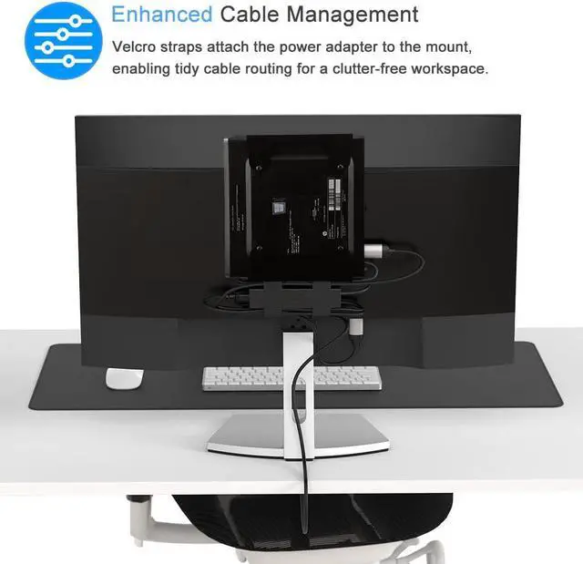 Alt view image 5 of 5 - IFCASE Metal Vesa Mount Compatible with HP 805/800/705 EliteDesk Mini, 600/405/400 ProDesk Mini, 260 Desktop Mini for VESA Adapter/Monitor Arm/Under Desk/Wall Mount (Black)