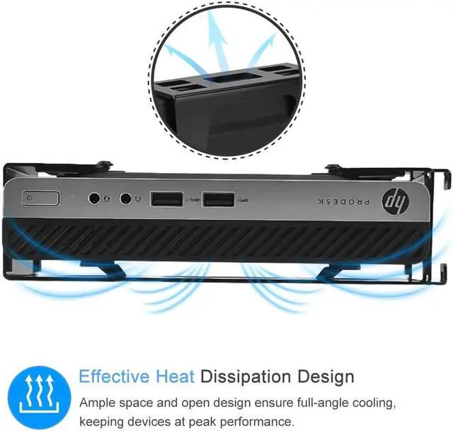 Alt view image 4 of 5 - IFCASE Metal Vesa Mount Compatible with HP 805/800/705 EliteDesk Mini, 600/405/400 ProDesk Mini, 260 Desktop Mini for VESA Adapter/Monitor Arm/Under Desk/Wall Mount (Black)