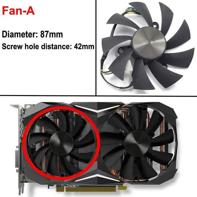 Alt view image 4 of 5 - inRobert GAA8S2U GA91S2H Video Card Fan Replacement for Zotac GTX 1070 Ti Mini,GTX 1080 Ti Mini Graphic Card (Fan-AB)