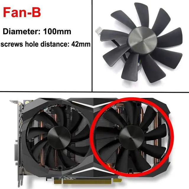 Alt view image 5 of 5 - inRobert GAA8S2U GA91S2H Video Card Fan Replacement for Zotac GTX 1070 Ti Mini,GTX 1080 Ti Mini Graphic Card (Fan-AB)
