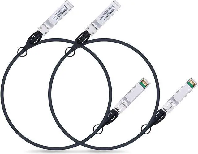 Main image of 10G SFP+ Twinax Cable, Direct Attach Copper(DAC) Passive Cable, 1.5m (4.92ft), for Cisco SFP-H10GB-CU1.5M, Meraki, Ubiquiti, Mikrotik, Intel, Fortinet, Netgear, D-Link, Supermicro, TP-Link, 2 Pack