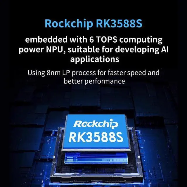 Alt view image 4 of 5 - Orange Pi 5 Pro 16GB LPDDR5 Rockchip RK3588S 8-Core 64-Bit Single Board Computer with eMMC Socket, Development Board Run Orange Pi/Ubuntu/Debian/Android 12 OS (5 Pro 16GB+5V5A Type C Power Supply)