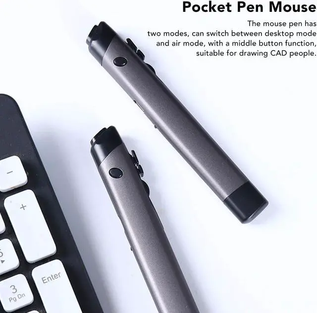 Alt view image 5 of 5 - Jectse Wireless Optical Pocket Pen Mouse, 2.4GHZ USB Wireless Optical Pen Mouse with Stylus Function, Handwriting Mini Air Mouse Mice for PC Laptop Notebook