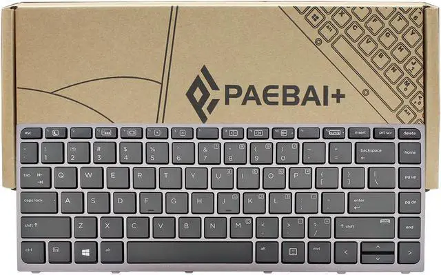 Main image of PAEBAI+ Replacement Laptop Keyboard Backlight for HP ZBook Studio G3 Mobile 841681-001 US Layout Keyboard Grey Frame