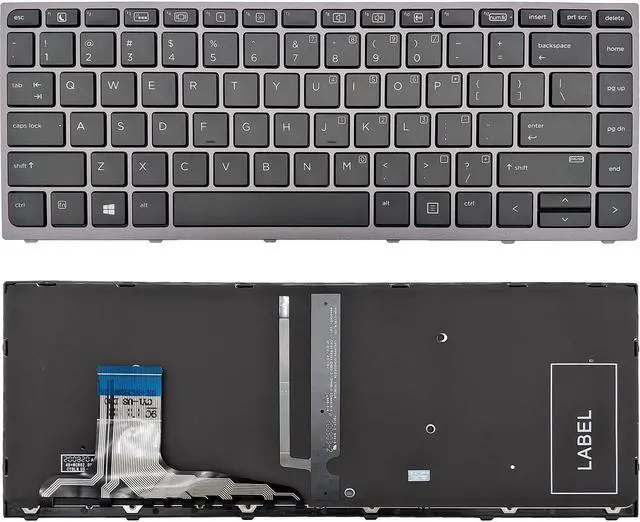 Alt view image 2 of 5 - PAEBAI+ Replacement Laptop Keyboard Backlight for HP ZBook Studio G3 Mobile 841681-001 US Layout Keyboard Grey Frame