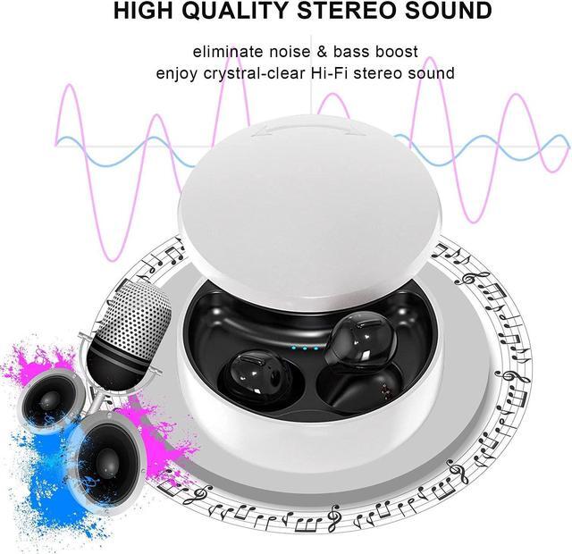 Alt view image 5 of 5 - Smallest Invisible Earbuds Wireless Ear Buds Bluetooth in Ear Mini Discreet Small Tiny Earpiece Sleep Earbuds Hidden with Charging Case Headphones for Small Ears Work Sleeping Android iOS Black