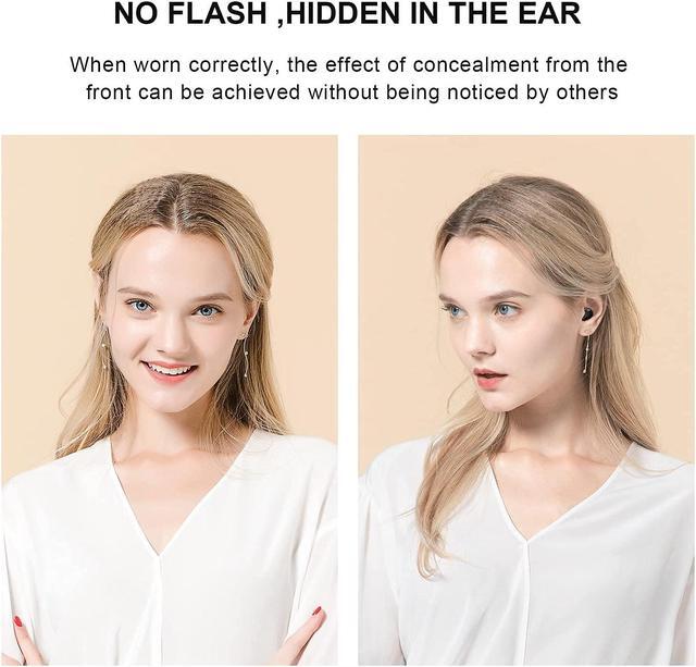 Alt view image 3 of 5 - Smallest Invisible Earbuds Wireless Ear Buds Bluetooth in Ear Mini Discreet Small Tiny Earpiece Sleep Earbuds Hidden with Charging Case Headphones for Small Ears Work Sleeping Android iOS Black