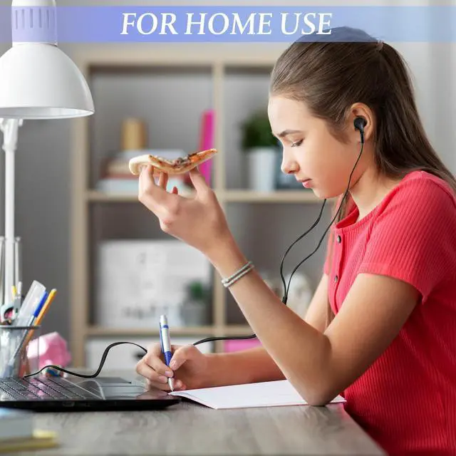 Alt view image 4 of 5 - Kanayu 100 Pack Bulk Earbuds for Kids Students School Classroom Ear Buds Class Set Headphones without Mic Black Earphones for Adults Library Laptop, Individually Bagged