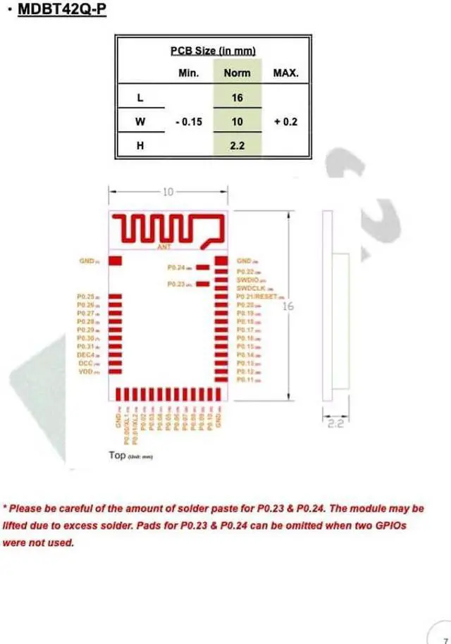 Alt view image 3 of 4 - MDBT42Q-P512KV2 Nordic nRF52832 Solution Chip ANT 32 GPIO Bluetooth Module BT5.2 FCC IC CE Telec KC SRRC (3pcs Pak)