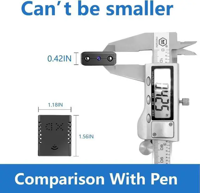 Alt view image 2 of 5 - Smallest Wireless WiFi Hidden Camera With Battery,HD1080P Spy Camera For Home Security,Baby Monitor for Home Security with Night Vision,Motion Detection,Cloud Storage for Security with iOS AndroidAPP