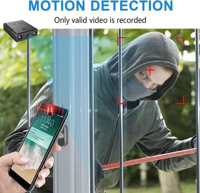 Alt view image 5 of 5 - Smallest Wireless WiFi Hidden Camera With Battery,HD1080P Spy Camera For Home Security,Baby Monitor for Home Security with Night Vision,Motion Detection,Cloud Storage for Security with iOS AndroidAPP