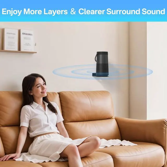 Alt view image 5 of 5 - Metal Speaker Mount Bracket for Bose SoundLink Revolve+ Wall Mount - Anti-drop Speaker Wall Mount Shelf for Bose SoundLink Revolve 2 Mount Adapter with Hardware Kit Easy to Install