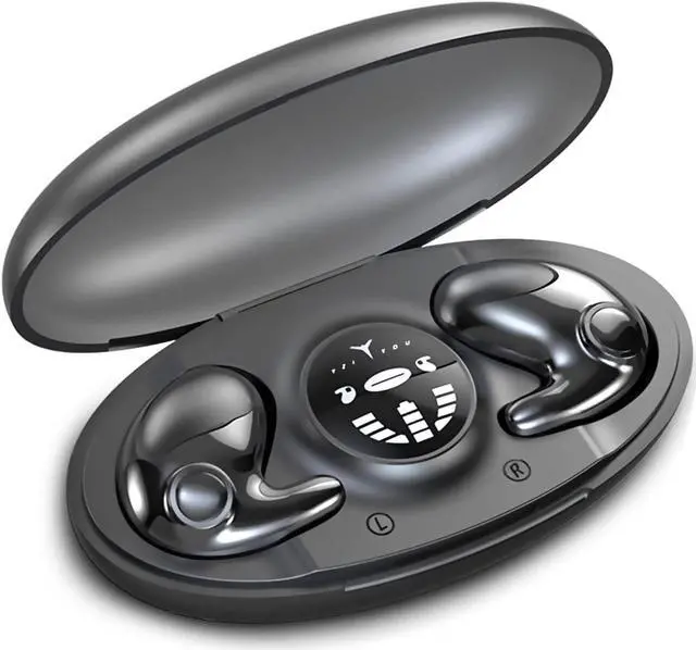 Main image of Rehoria Invisible Sleep Earbuds, Sleeping Headphones for Side Sleepers Built-in Mic, Ear Buds for Sleeping with Type-C Fast Charging Case (Black)
