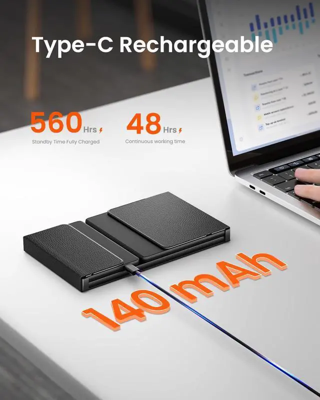Alt view image 5 of 5 - Foldable Bluetooth Keyboard, Portable Wireless Folding Keyboard with touchpad, Travel Pocket for iOS, Mac OS, Android, Windows Laptop Tablet Smartphone (BT5.1 x 3)