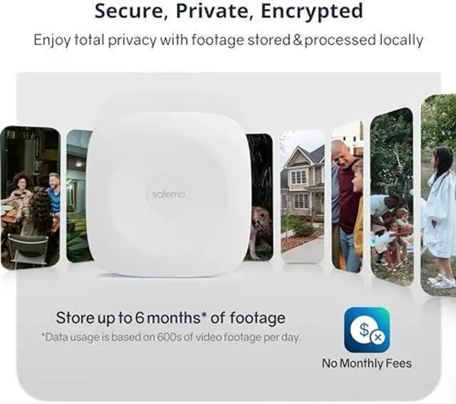 Alt view image 2 of 5 - Safemo 4K Wireless Security Camera Outdoor System, 2-Camera & Hub Set P1 with 5W Solar Panels, Color Night Vision, Local AI & Storage, Built-in Siren, 2-Way Audio, Works with Alexa, No Monthly Fee