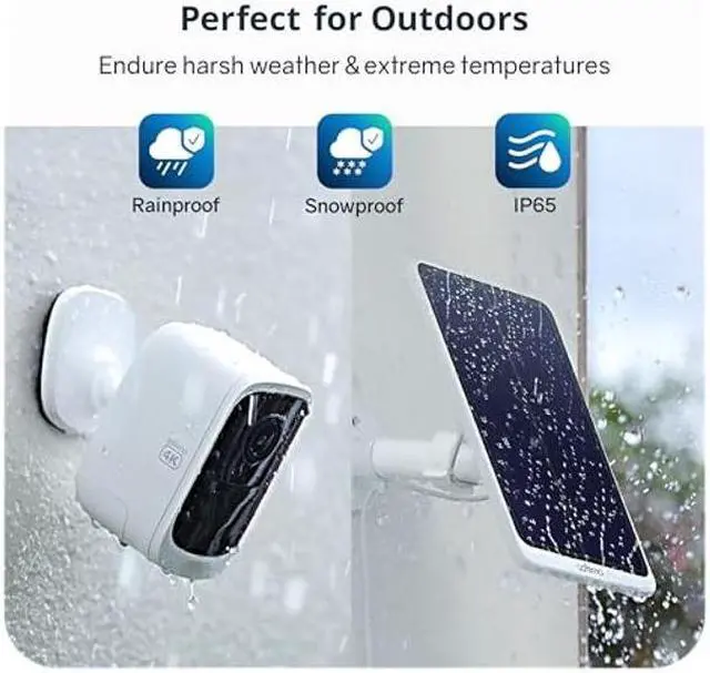 Alt view image 4 of 5 - Safemo 4K Wireless Security Camera Outdoor System, 2-Camera & Hub Set P1 with 5W Solar Panels, Color Night Vision, Local AI & Storage, Built-in Siren, 2-Way Audio, Works with Alexa, No Monthly Fee