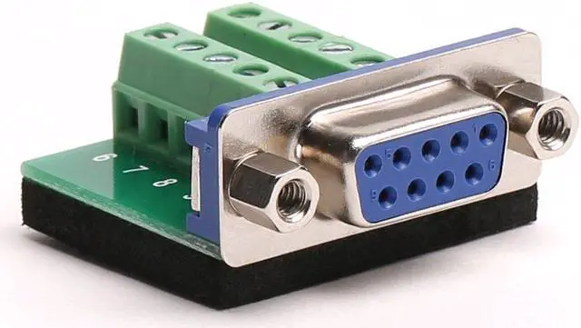 Alt view image 2 of 5 - DB9 Breakout Board DB9 RS232 Serial Female to Terminal Block 10P Adapter 5 Pack
