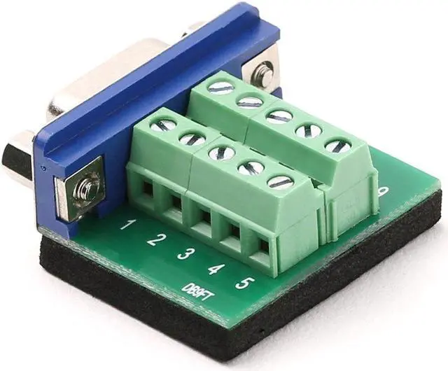Alt view image 3 of 5 - DB9 Breakout Board DB9 RS232 Serial Female to Terminal Block 10P Adapter 5 Pack