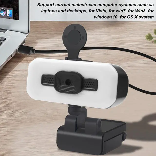 Alt view image 3 of 5 - SelWatty 2K Web Camera,Webcam Automatic Focusing Plug and Play with LED Light Computer PC Camera USB High Definition Mini Camera for pc Gaming, Plug and Play