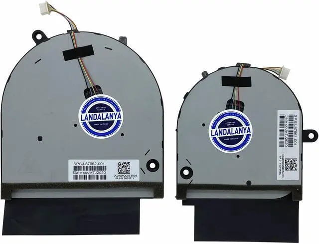 Main image of LANDALANYA Replacement New Laptop CPU and GPU Cooling Fan for HP Envy 17M-CG 17M-CG0013DX 17M-CG1013DX TPN-C146 Series L87962-001 L87961-001 EG50040S1-1C210-S9A EG50040S1-1C220-S9A DC5V 2.25W Fan