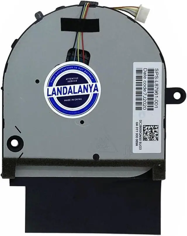 Alt view image 5 of 5 - LANDALANYA Replacement New Laptop CPU and GPU Cooling Fan for HP Envy 17M-CG 17M-CG0013DX 17M-CG1013DX TPN-C146 Series L87962-001 L87961-001 EG50040S1-1C210-S9A EG50040S1-1C220-S9A DC5V 2.25W Fan