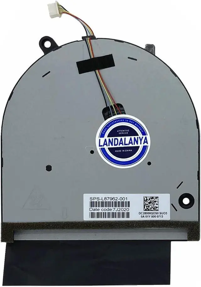 Alt view image 3 of 5 - LANDALANYA Replacement New Laptop CPU and GPU Cooling Fan for HP Envy 17M-CG 17M-CG0013DX 17M-CG1013DX TPN-C146 Series L87962-001 L87961-001 EG50040S1-1C210-S9A EG50040S1-1C220-S9A DC5V 2.25W Fan