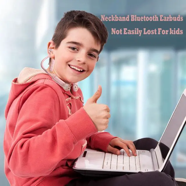 Alt view image 2 of 5 - Ttbesmi Around The Neck Headphones Wireless Bluetooth Neckband Earbuds Neck Band Kids Bluetooth Earbuds Wireless with Neckband Ear Buds Kids Behind Over The Neck Bluetooth Headphones