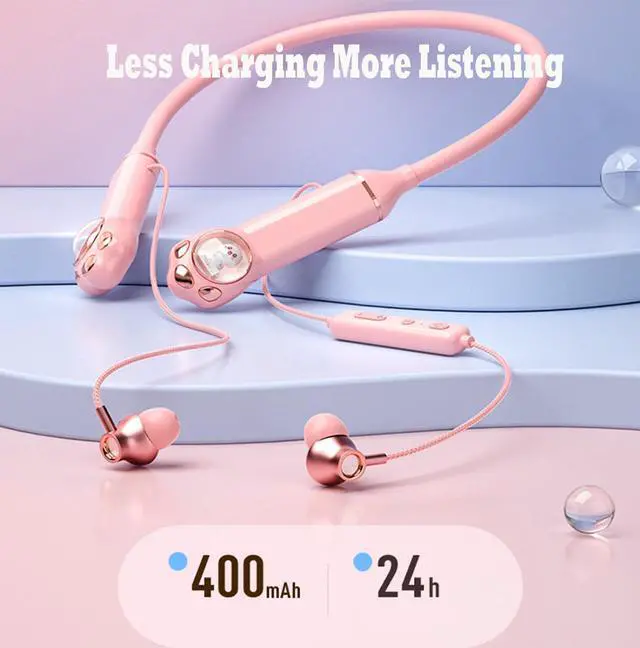 Alt view image 5 of 5 - Ttbesmi Around The Neck Headphones Wireless Bluetooth Neckband Earbuds Neck Band Kids Bluetooth Earbuds Wireless with Neckband Ear Buds Kids Behind Over The Neck Bluetooth Headphones