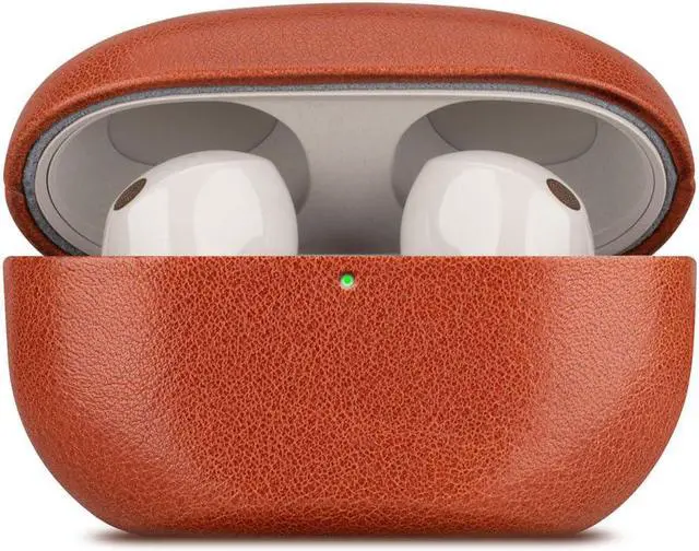 Main image of LOPIE Leather Case Compatible with Sony WF-1000XM5, Handcrafted Fully-Wrapped Vegetable Tanned Leather Case Designed for Earbuds WF1000XM5 Case Cover 2023, Protective Hard Shell for Men/Women - Brown