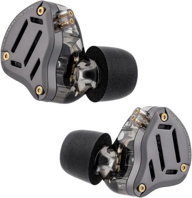 Alt view image 2 of 5 - Linsoul KZ ZS10 PRO 2 1DD+4BA in Ear Monitor IEM(Black, with Mic) + Tripowin Zonie 16 Core Silver Plated IEM Cable(Recessed 2pin, 3.5mm, Grey)