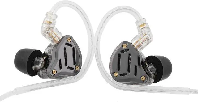 Alt view image 4 of 5 - Linsoul KZ ZS10 PRO 2 1DD+4BA in Ear Monitor IEM(Black, with Mic) + Tripowin Zonie 16 Core Silver Plated IEM Cable(Recessed 2pin, 3.5mm, Grey)