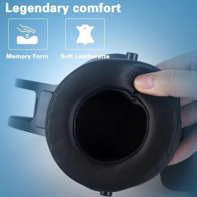 Alt view image 5 of 5 - lotorasia Wired Over Ear Headphones, Studio Headset Music Recording 50mm Drivers 3.5mm/6.35mm Audio Jack for Guitar amp Recording and Music Audiophile(Non Solid Wood)