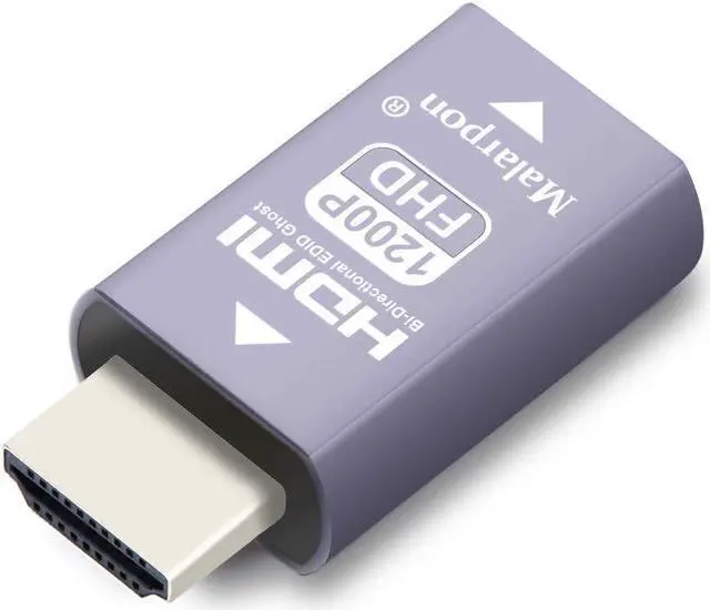 Alt view image 2 of 5 - Malarpon Hdmi Edid Emulator Passthrough 3rd Generrtion Aluminum fit Headlesskeep The EDID of The Monitor Active Switches and Extenders 1920x1200@59Hz 2P