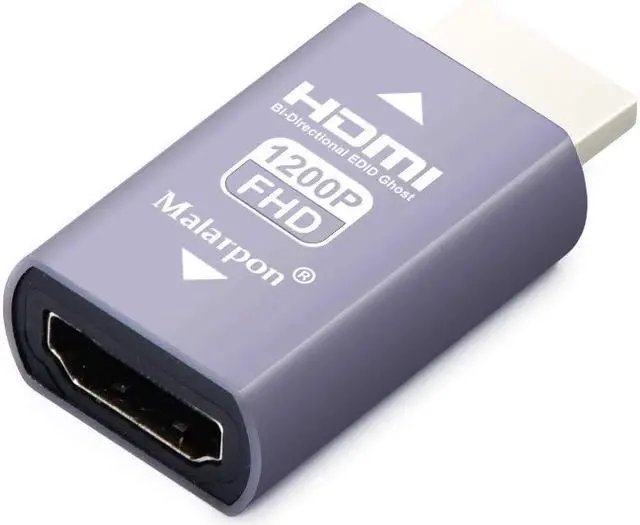 Alt view image 3 of 5 - Malarpon Hdmi Edid Emulator Passthrough 3rd Generrtion Aluminum fit Headlesskeep The EDID of The Monitor Active Switches and Extenders 1920x1200@59Hz 2P