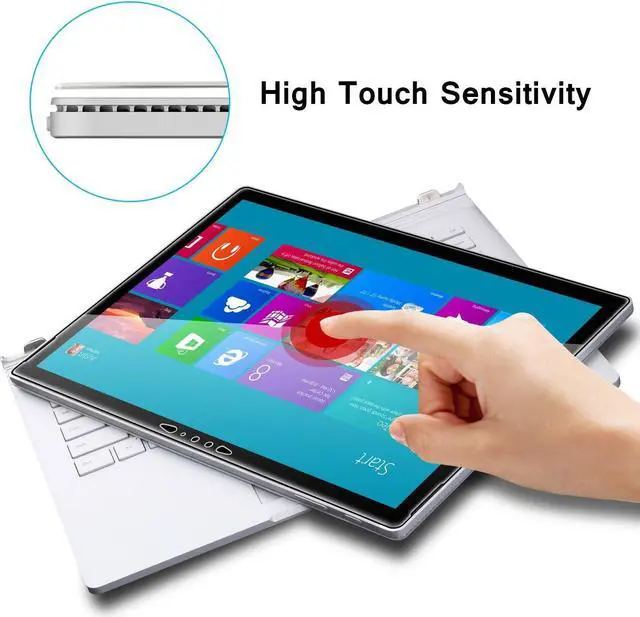 Alt view image 5 of 5 - Megoo Screen Protector for Surface Book 2/3 15 Inch, Tempered Glass/Easy Installation/Scratch resistant, Compatible with Microsoft Surface Pen