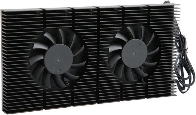 Main image of GPU Backplate Memory Radiators, Aluminum Heatsink Cooler with Dual 60mm 4Pin 5000RPM PWM Cooling Fan for Graphics Card RTX 3090 3080 3070