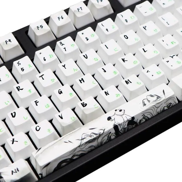 Alt view image 3 of 5 - MOLGRIA Keycaps 110 Set Ink Panda for Full Sized Keyboard, Custom PBT OEM Profile Key Caps with Japanese Font for Cherry MX Gateron Khail Switches 60 Percent Gaming Keyboard