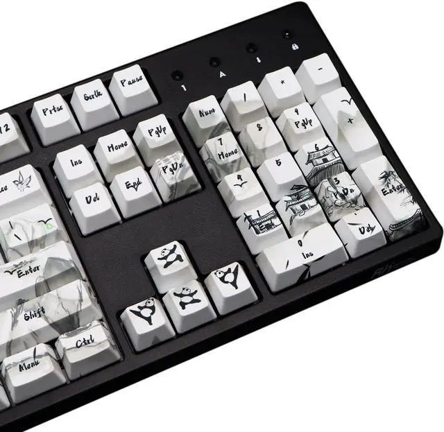 Alt view image 5 of 5 - MOLGRIA Keycaps 110 Set Ink Panda for Full Sized Keyboard, Custom PBT OEM Profile Key Caps with Japanese Font for Cherry MX Gateron Khail Switches 60 Percent Gaming Keyboard