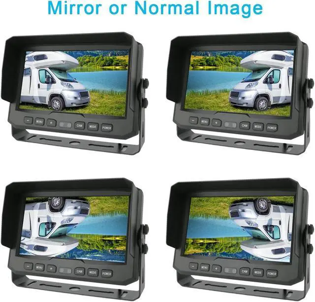 Alt view image 2 of 4 - TECKEEN Truck 1080P HD Backup Camera System,High Defenition cab cam Camera with 7 inch Monitor+ 4 PIN Camera Cable for Bus/Truck/Van/Trailer/RV/Camper/Motor Home/Vehicle