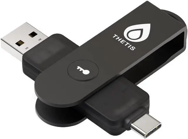 Main image of Thetis Pro FIDO2 Security Key, Two Factor Authentication NFC Security Key FIDO 2.0, Dual USB A Ports & Type C for Multi layered Protection (HOTP) in Windows/MacOS/Linux, Gmail, Facebook,Dropbox,Github