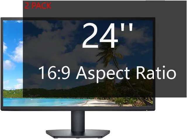 Main image of 24 Inch Computer Privacy Screen Filter for Desktop Widescreen Monitor 16:9 Aspect Ratio - Anti-Glare - Blocks 96% UV - Anti-Scratch (2 Pack)