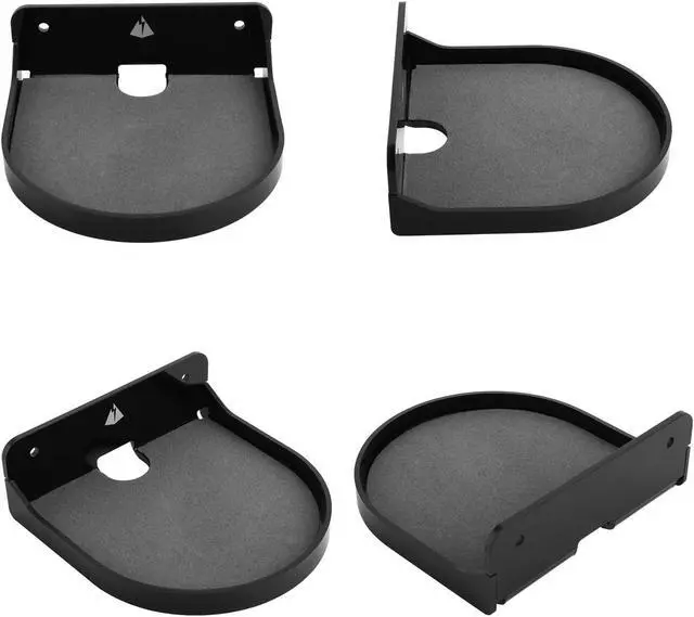 Alt view image 5 of 5 - TXEsign 2 Pack 5.3"Small Floating Shelves Acrylic Hanging Shelf Adhesive & Screw Wall Mount Small Shelf for Bluetooth Speaker, Webcam, Action Figures Speaker Shelf Mount (Black-2 Pack)