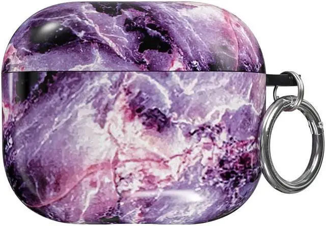 Main image of Velvet Caviar AirPods 3rd Generation Case Cute Protective Cover - Compatible with Apple AirPods 3 Case for Women with Keychain - 2021 Gen 3 (Purple Marble)