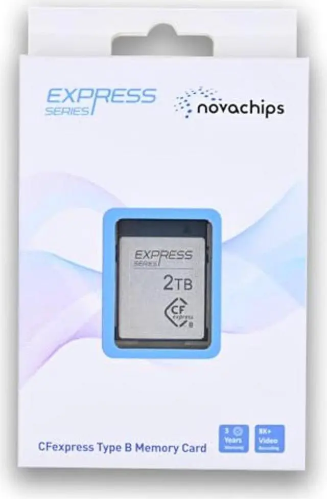Alt view image 3 of 5 - Novachips 2TB CFexpress Type B Memory Card Express Series - up to 8K RAW - Nikon Z6/Z8/Z9, BMD PYXIS 6K, RED V Raptor XL, other cameras (NN765C02T0TX9)