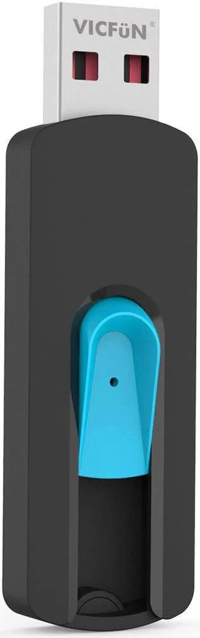 Alt view image 2 of 2 - VICFUN 10 Pack 1GB USB Flash Drives USB 2.0 Flash Drive Slide Retractable USB Memory Stick 1GB, Cyan